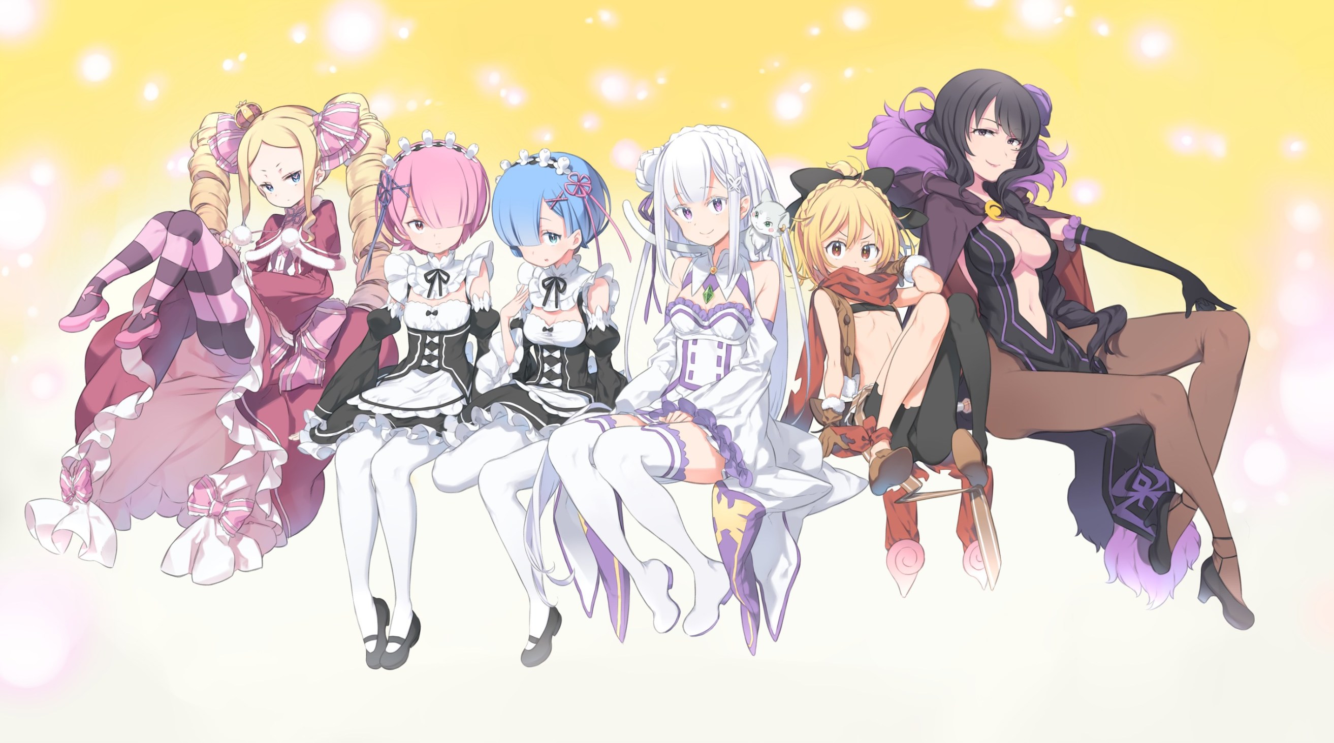 Шесть девушек из аниме Жизнь в альтернативном мире с нуля / Re: Zero kara Hajimeru Isekai Seikatsu
