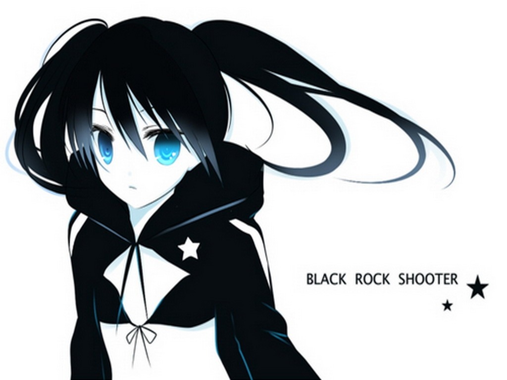 аниме девушка с синими глазами ~ black rock shooter