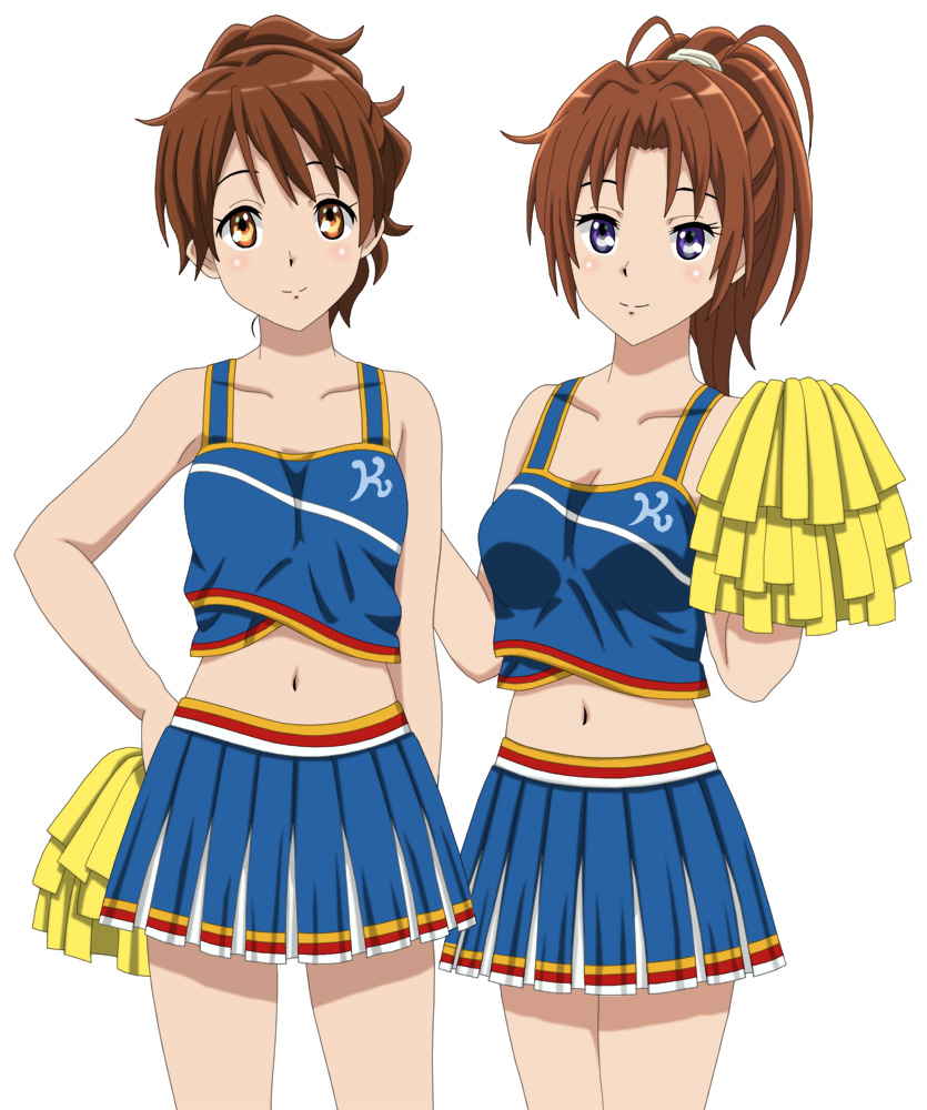 две девушки чирлидерки из аниме hibike! euphonium