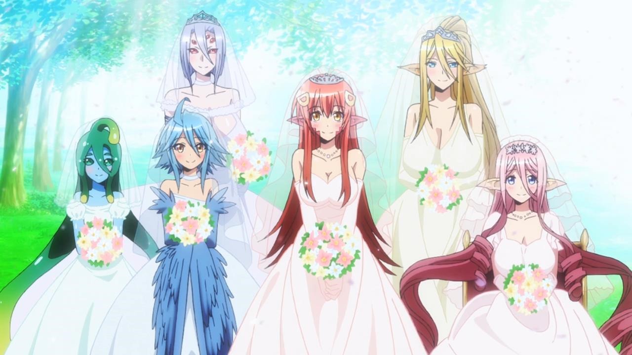 девушки монстры в свадебных платьях monster musume no iru nichijou