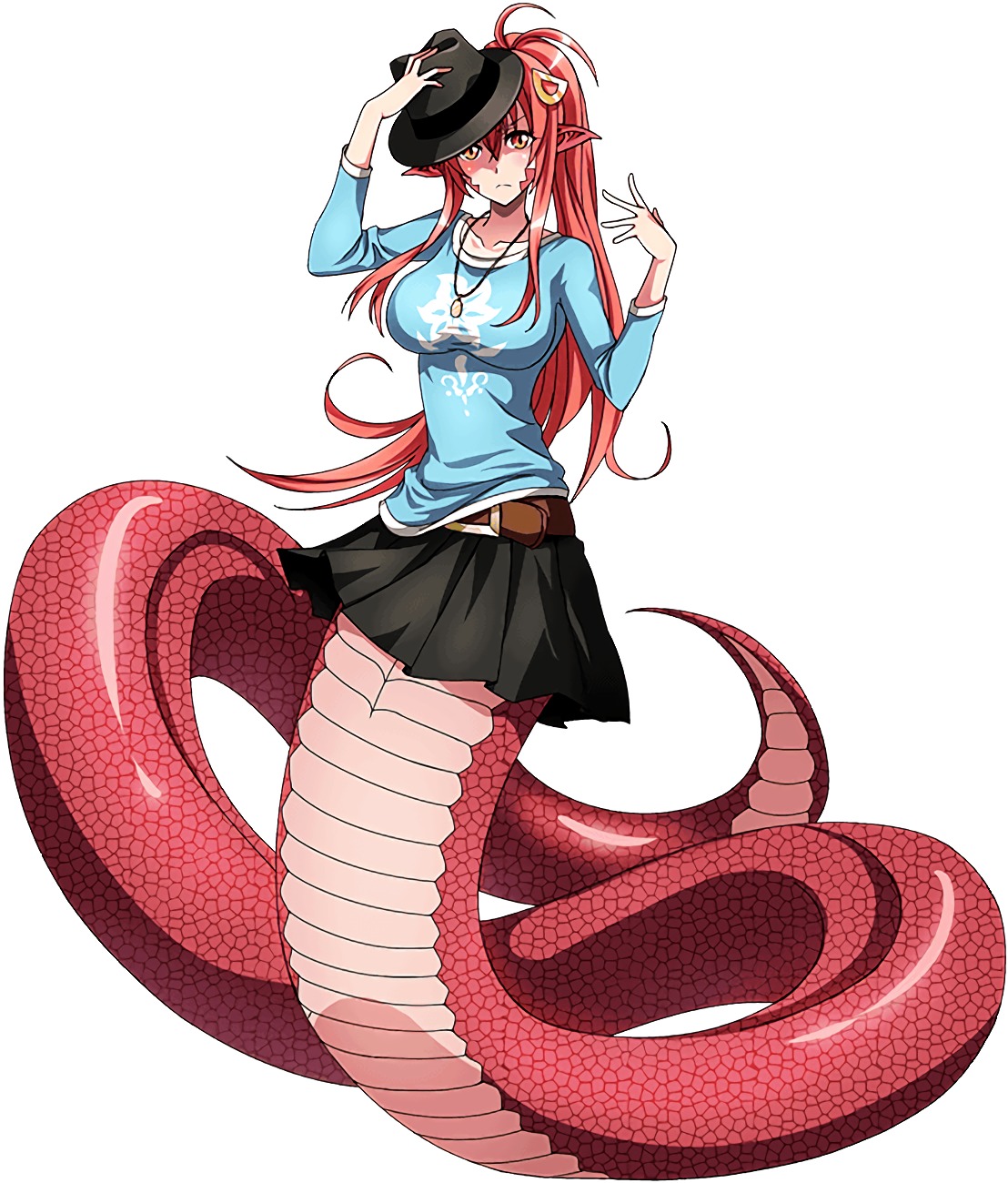 девушка змея miia из аниме monster musume no iru nichijou