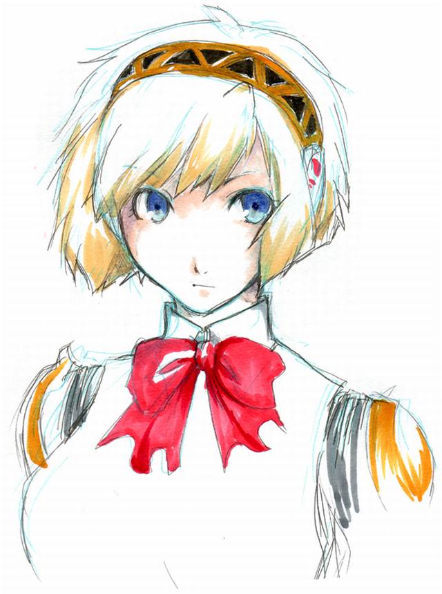 аниме девушка ribbon shinokko зарисовка