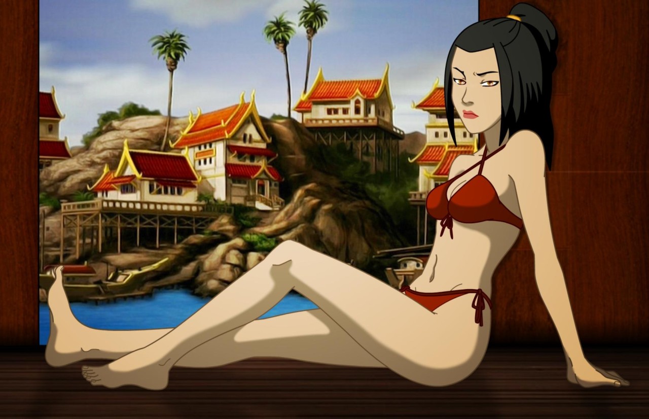 девушка в купальнике azula из аниме avatar: the last airbender.
