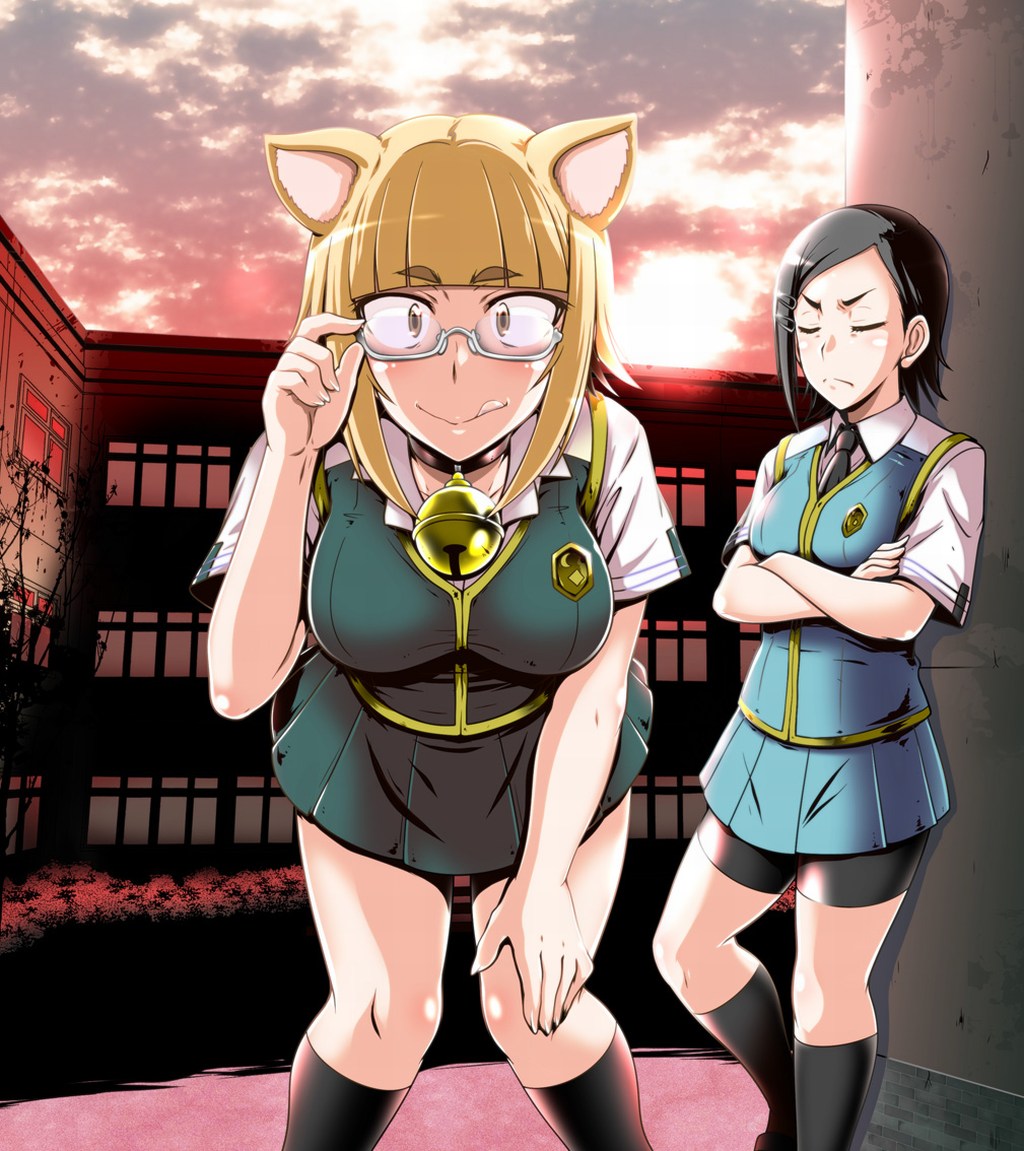 две школьницы kuraishi_tanpopo и katsura_kotetsu из аниме Ведьмовское ремесло