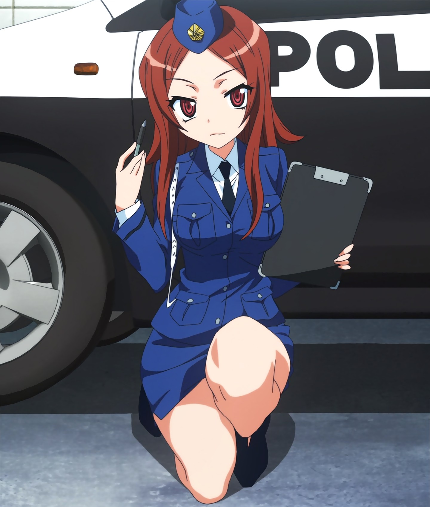 девушка полицейская из аниме Ведьмочка Рурумо / Majimoji Rurumo