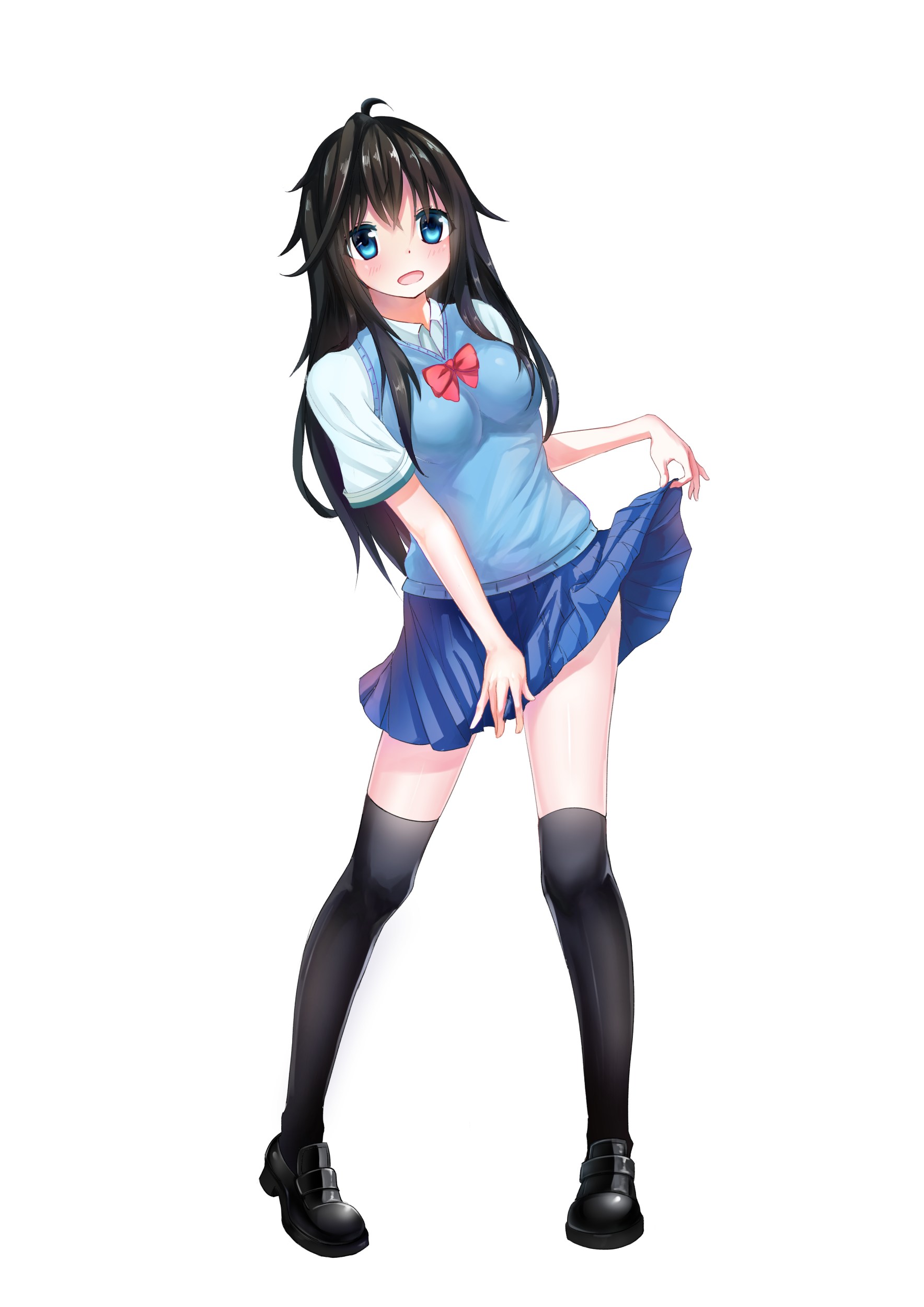 Школьница задирает юбку Тамаки Ако из аниме Ты думал жена в онлайн-игре девушка?